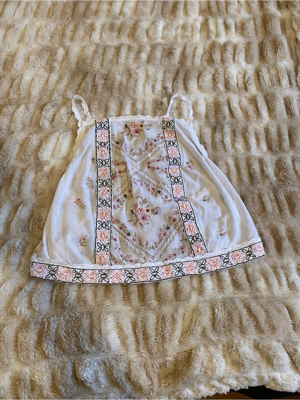 Free People Embroidered Crop Tank